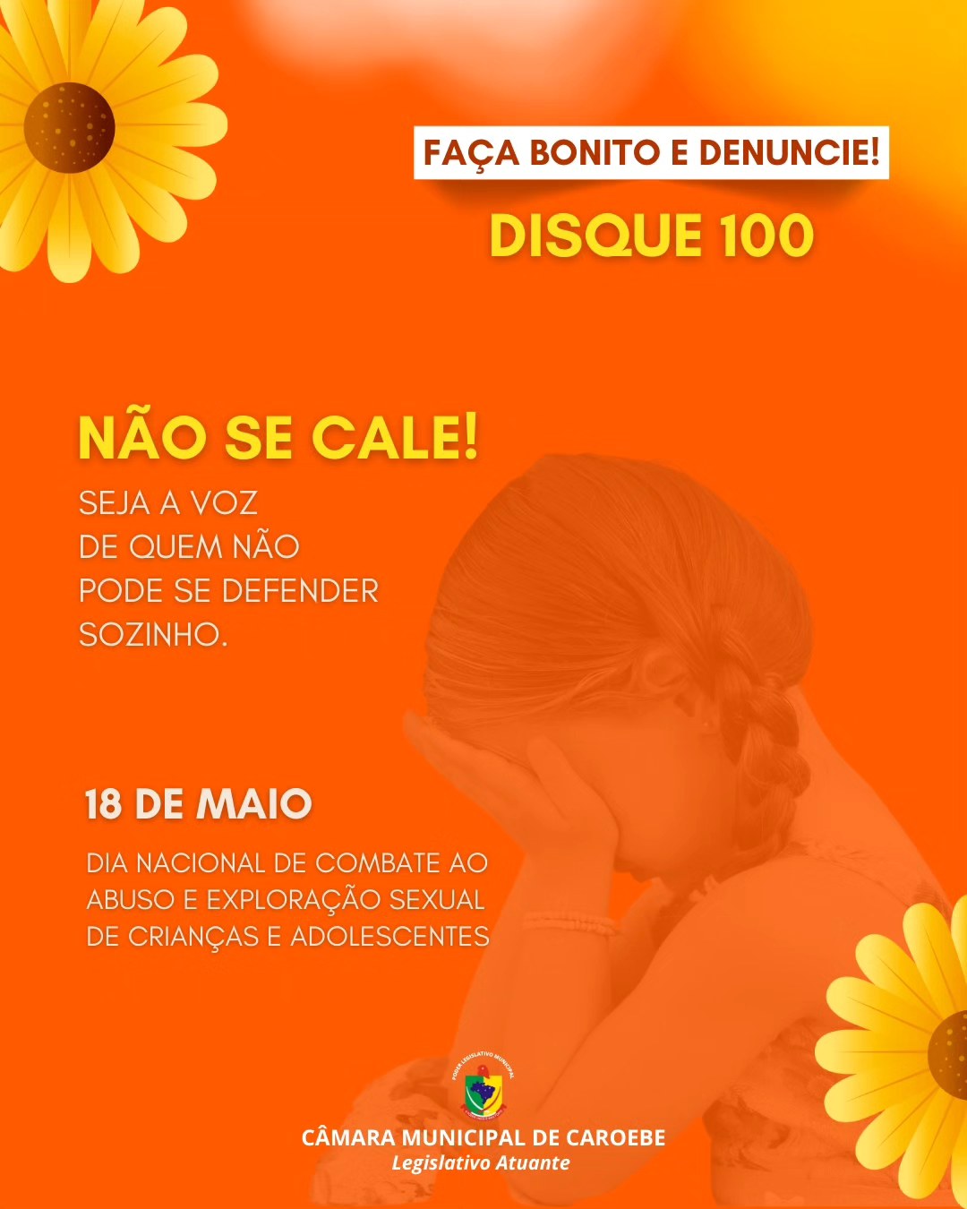 Dia nacional de combate ao abuso e exploração sexual de crianças e adolescentes